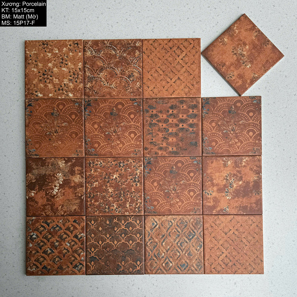 Gạch giả cổ 15x15cm 15P17F